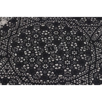 Alfombra de baño Set (2 piezas) Paisley DJT antracita negro blanco