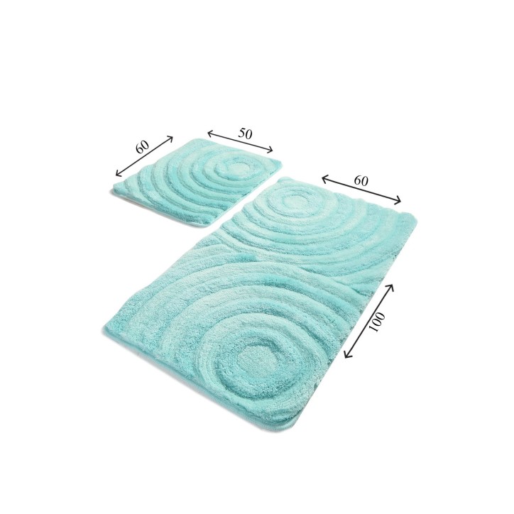 Alfombra de baño Set (2 piezas) Wave  menta