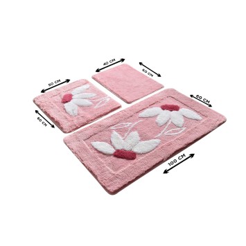 Alfombra de baño Set (3 piezas) Daisy  multicolor