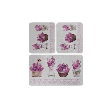 Alfombra de baño Set (3 piezas) Giardino Di Lavanda Djt multicolor