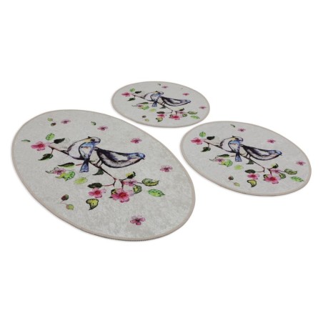 Alfombra de baño Set (3 piezas) Bird Nest multicolor