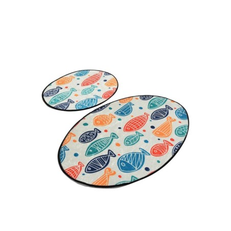 Alfombra de baño Set (2 piezas) Fish DJT  multicolor