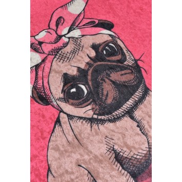 Alfombra de baño Set (2 piezas) Pink Pug multicolor