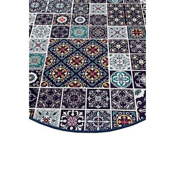 Alfombra de baño Carres Bleus (80 cm) multicolor