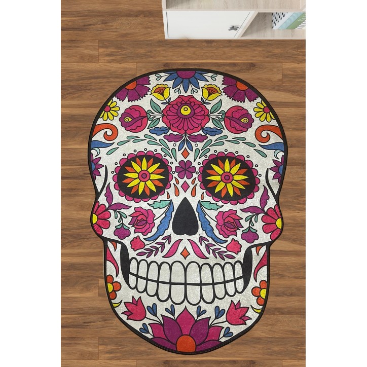 Alfombra de baño Skull Djt (80 x 100) multicolor