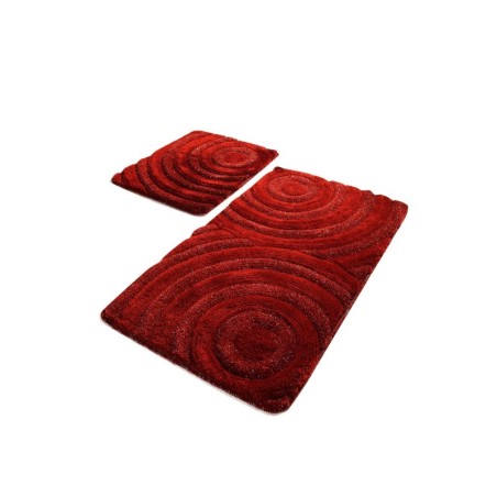 Alfombra de baño Set (2 piezas) Wave  rojo