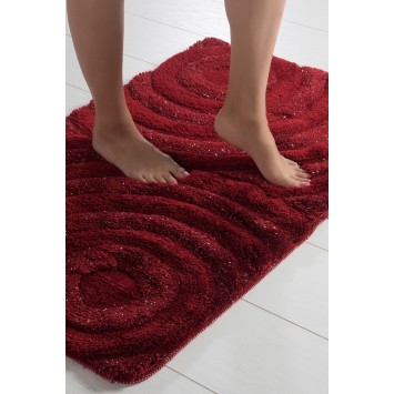 Alfombra de baño Set (2 piezas) Wave  rojo