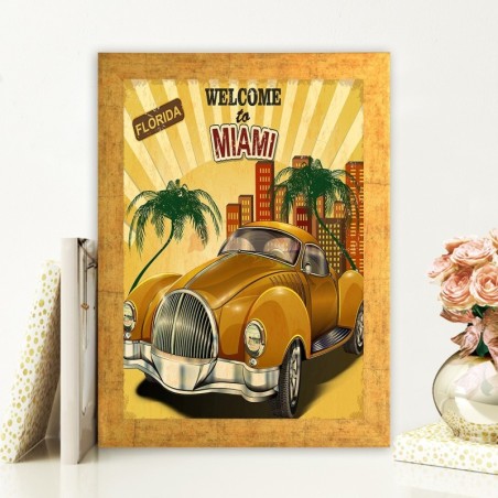 Pintura decorativa enmarcada MDF AC201649982 multicolor 24x29 cm