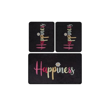 Alfombra de baño Set (3 piezas) Happiness Djt multicolor