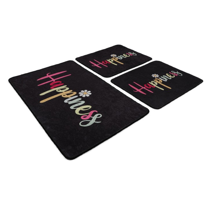 Alfombra de baño Set (3 piezas) Happiness Djt multicolor