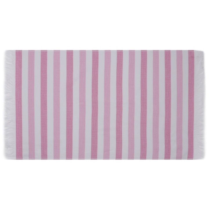 Toalla de playa Fouta Set (2 piezas) Stripe  blanco rosado