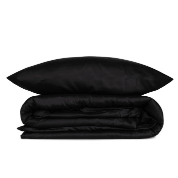 Juego ropa de cama de satén King Elegant  negro