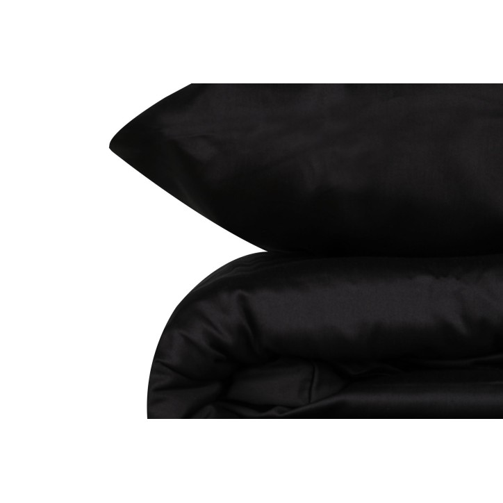 Juego ropa de cama de satén King Elegant  negro