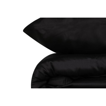 Juego ropa de cama de satén King Elegant  negro