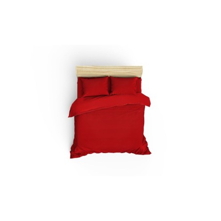 Juego ropa de cama de satén King Elegant  rojo