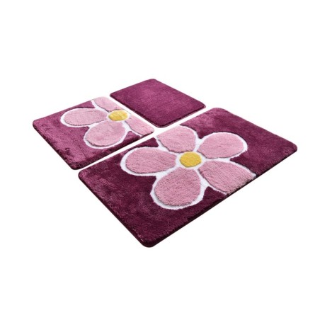 Alfombra de baño Set (3 piezas) Flower  multicolor