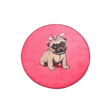 Alfombra de baño Pink Pug DJT (100 cm) multicolor