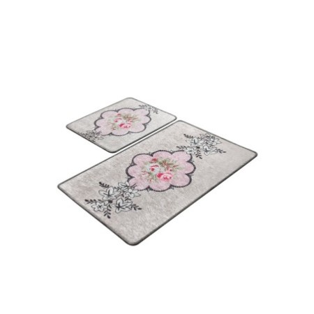 Alfombra de baño Set (2 piezas) Rosas multicolor