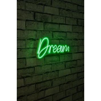 Iluminación LED decorativa de plástico Dream verde 38x17x2 cm