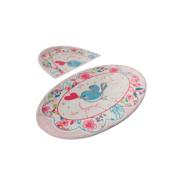 Alfombra de baño Set (2 piezas) Bemol Oval multicolor