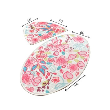 Alfombra de baño Set (2 piezas) Dolce Oval multicolor