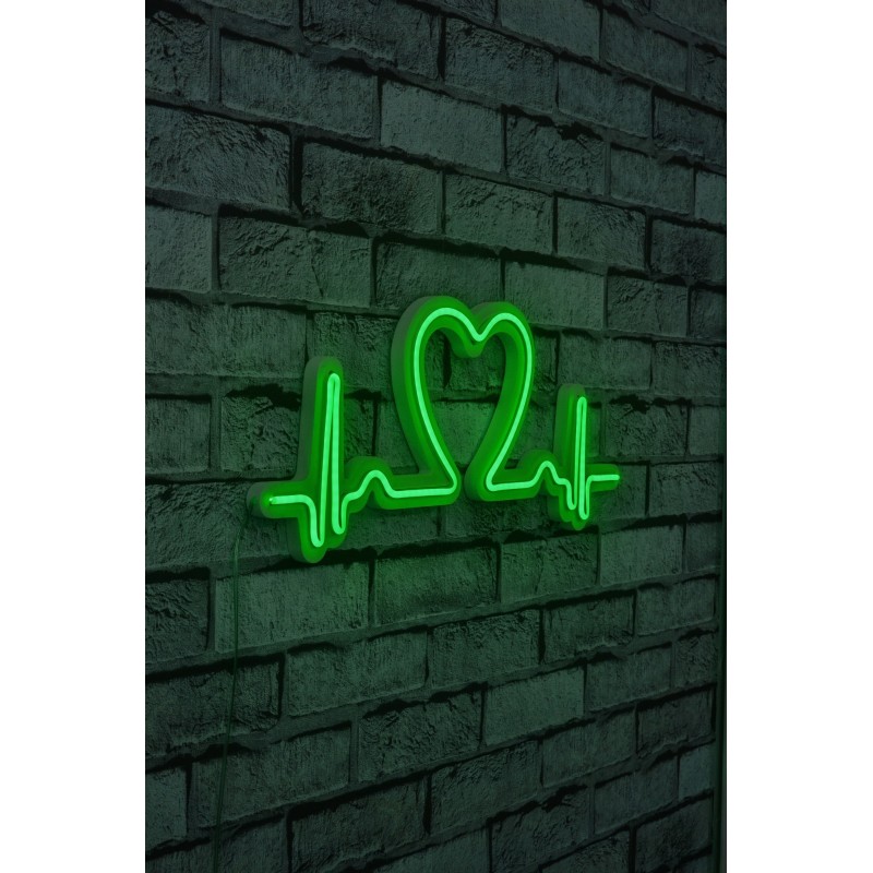 Iluminación LED decorativa de plástico Love Rhythm verde 51x21x2 cm