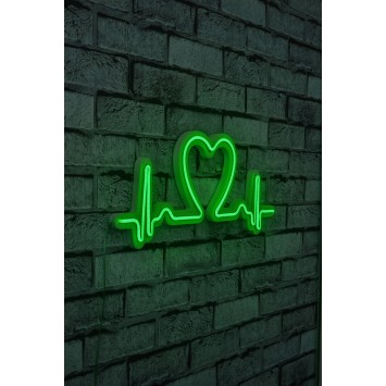 Iluminación LED decorativa de plástico Love Rhythm verde 51x21x2 cm