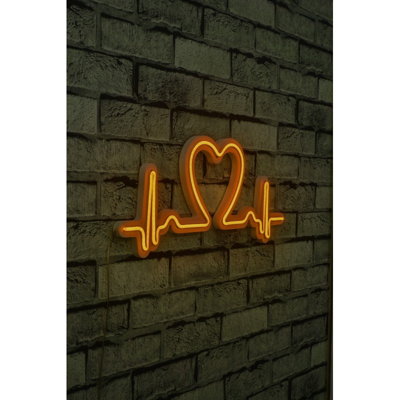 Iluminación LED decorativa de plástico Love Rhythm amarillo 51x21x2 cm