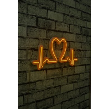 Iluminación LED decorativa de plástico Love Rhythm amarillo 51x21x2 cm