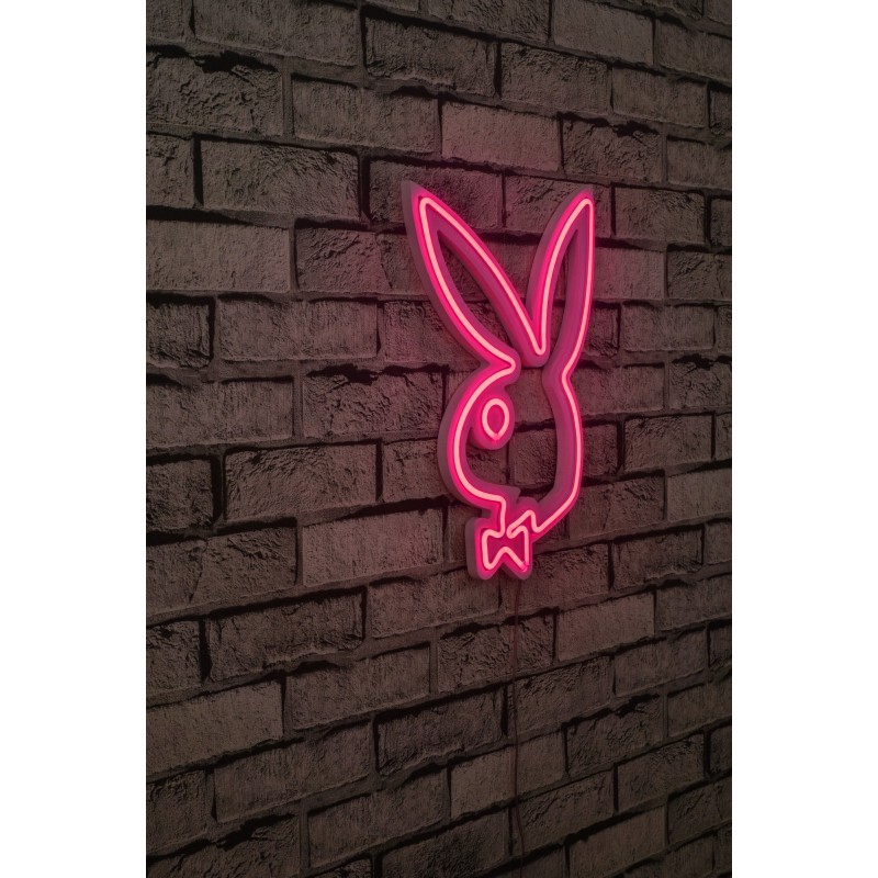 Iluminación LED decorativa de plástico Playboy rosa 26x42x2 cm