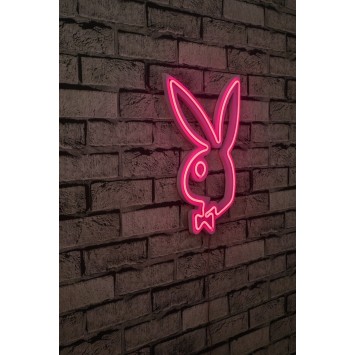 Iluminación LED decorativa de plástico Playboy rosa 26x42x2 cm