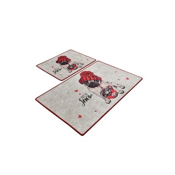 Alfombra de baño Set (2 piezas) Let It Snow multicolor