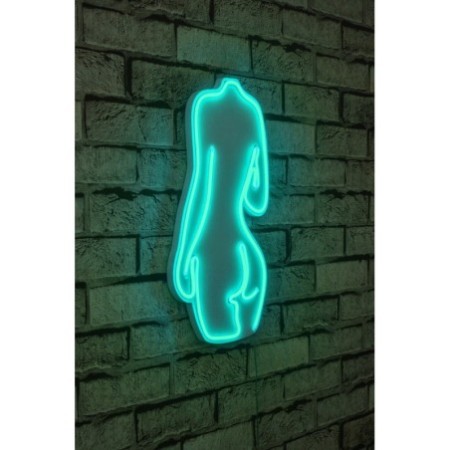 Iluminación LED decorativa de plástico Sexy Woman azul 22x42x2 cm