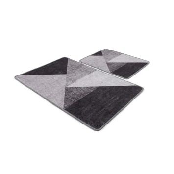 Alfombra de baño Set (2 piezas) Phell v2 gris