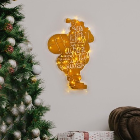 Decoración pared de metal XMASGOLD -9 oro 40x69 cm