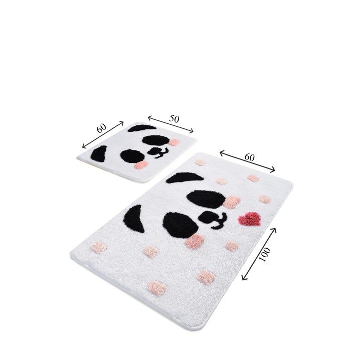 Alfombra de baño Set (2 piezas) Panda multicolor