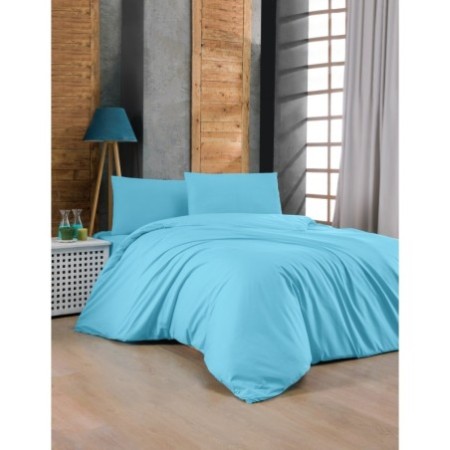 Juego ropa de cama Ranforce King Turquoise turquesa