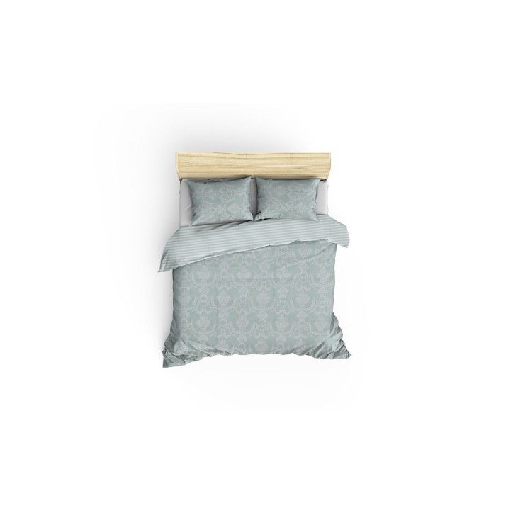 Juego ropa de cama Super King Pure  blanco verde marítimo