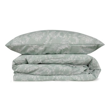 Juego ropa de cama Super King Pure  blanco verde marítimo