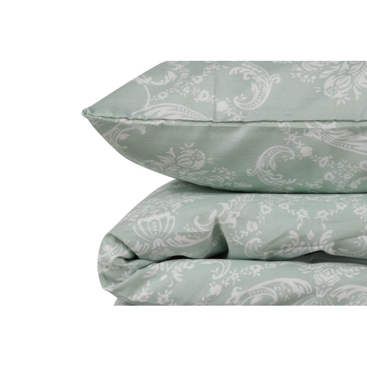 Juego ropa de cama Super King Pure  blanco verde marítimo