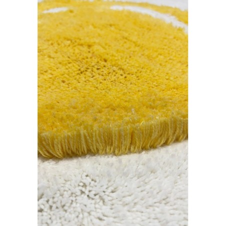 Alfombra de baño Egg blanco amarillo