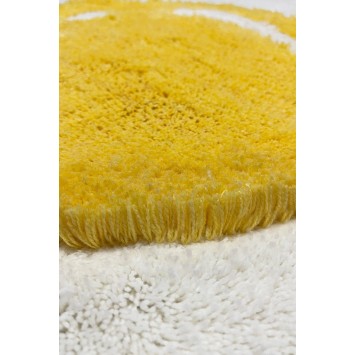 Alfombra de baño Egg blanco amarillo