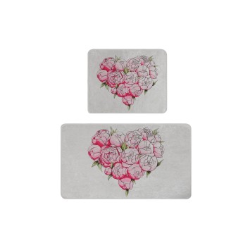 Alfombra de baño Set (2 piezas) Peonia Djt multicolor