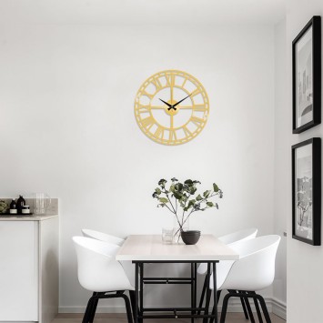 Reloj de pared metal Metal Wall Clock 2 oro 48x48 cm