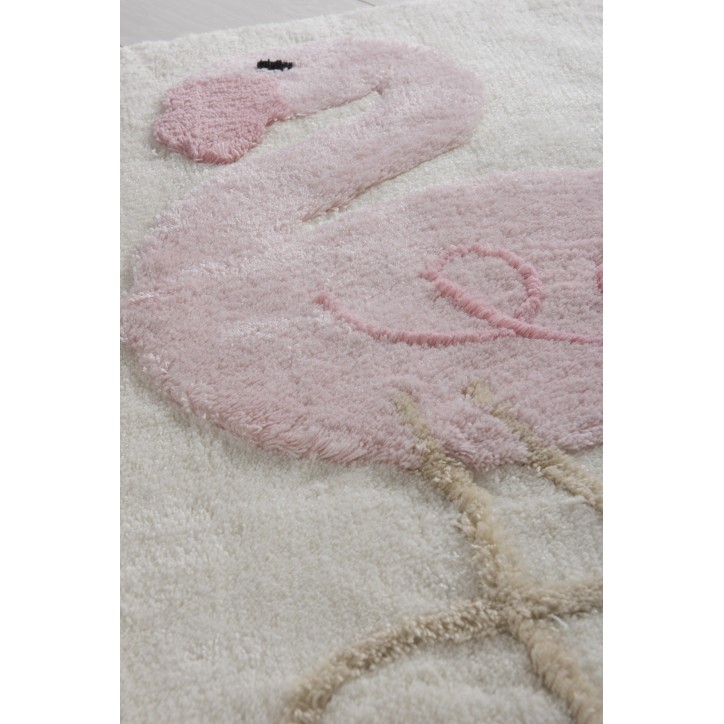 Alfombra de baño Pink Flamingo multicolor