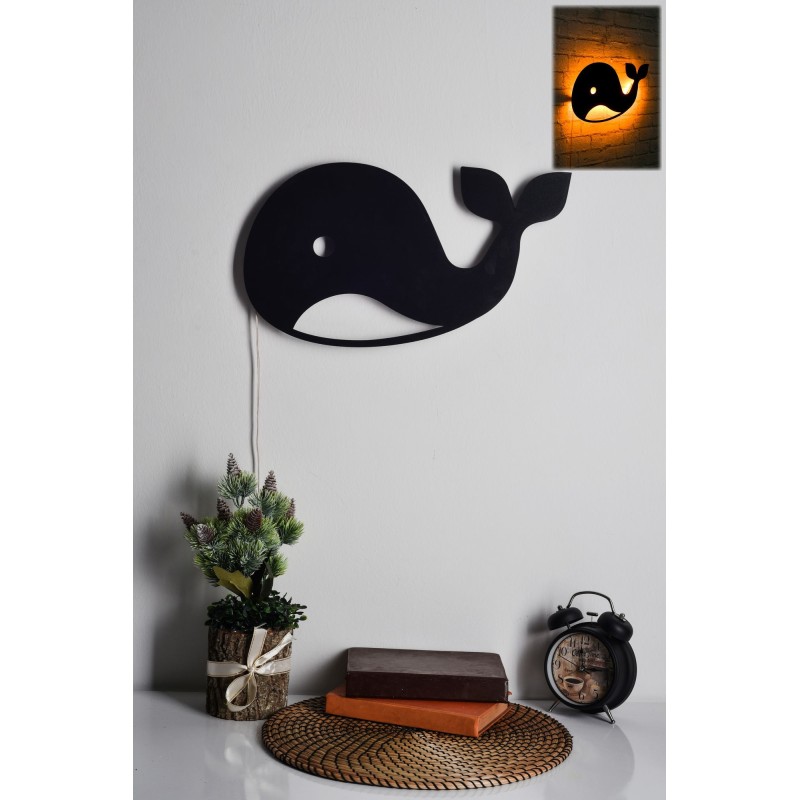 Iluminación LED decorativa Baby Whale amarillo 45 cmx25 cm