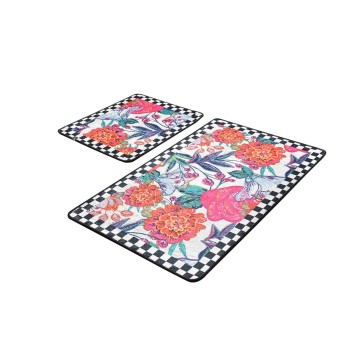 Alfombra de baño Set (2 piezas) Flori multicolor