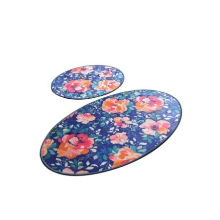 Alfombra de baño Set (2 piezas) Flowers DJT multicolor