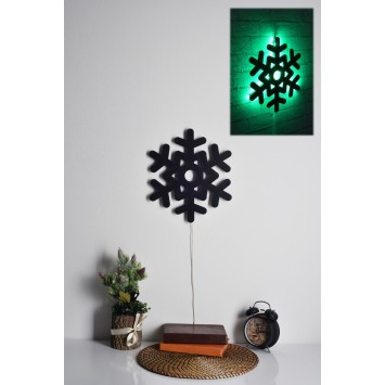 Iluminación LED decorativa Snowflake 2 verde 28x32 cm