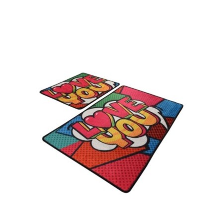 Alfombra de baño Set (2 piezas) Red Love multicolor